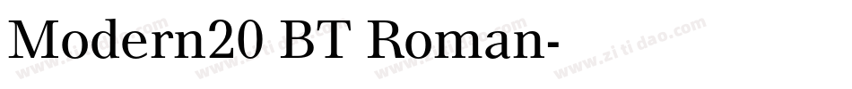 Modern20 BT Roman字体转换
